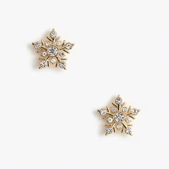 J. Crew Jewelry - J. CREW Snowflake Stud Earrings, Brand New With Tag, GORGEOUS!